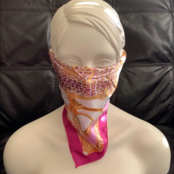 New silk scarf, face mask, headband - Picture 3 of 6